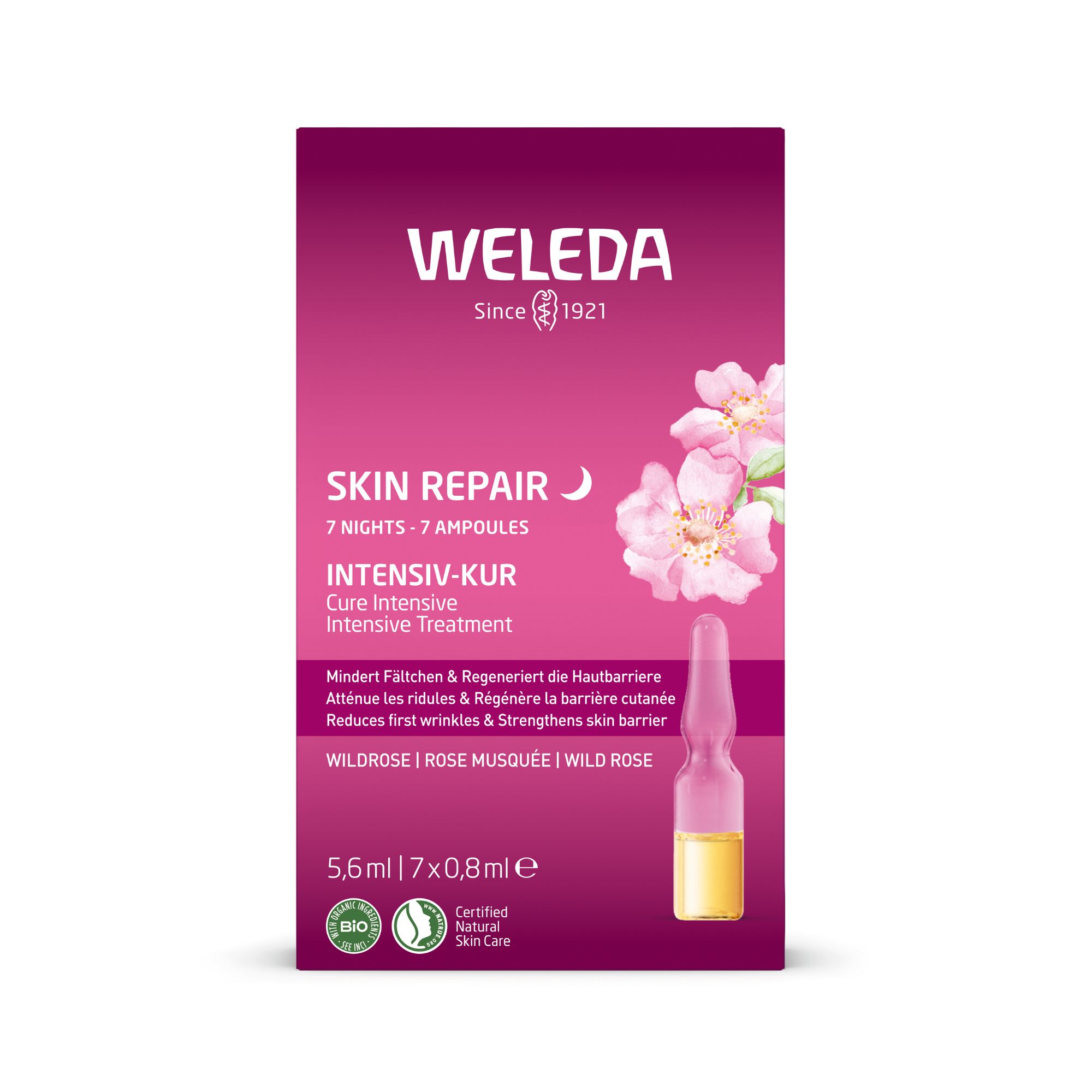 Weleda wygładzająca 7-dniowa kuracja z dzikiej róży w ampułkach 7 ampułek zdjęcie