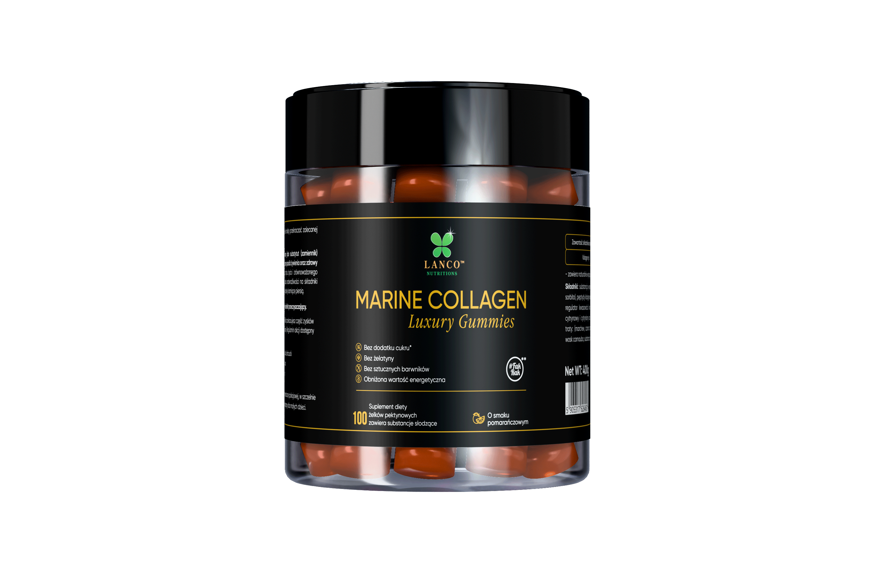 Marine Collagen Luxury Gummies, smak pomarańczowy, 100 sztuk zdjęcie