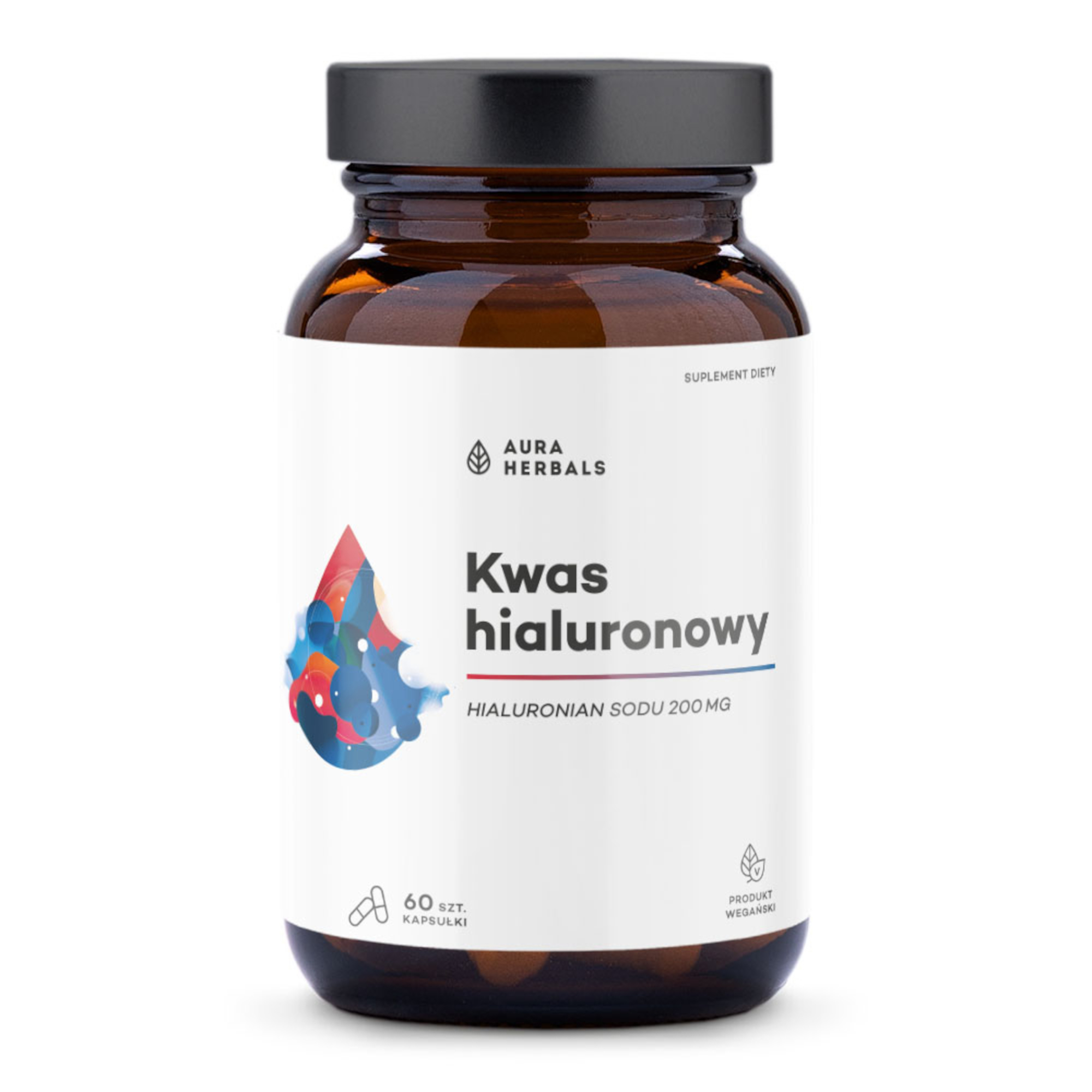 Aura Herbals Kwas hialuronowy 200 mg, kapsułki, 60 sztuk zdjęcie