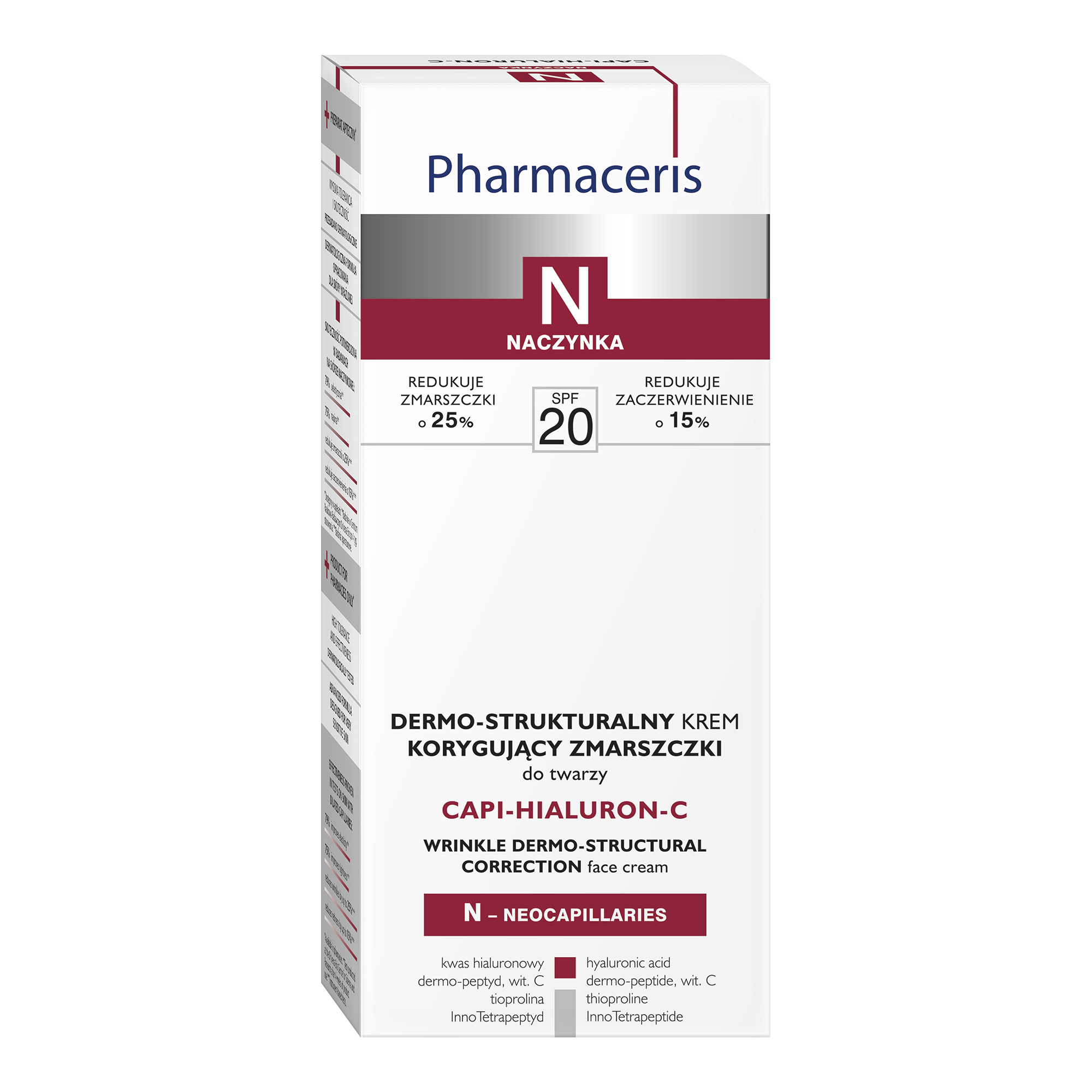 Pharmaceris N Capi-Hialuron-C, dermo-strukturalny krem korygujący zmarszczki, SPF 20, 50 ml zdjęcie