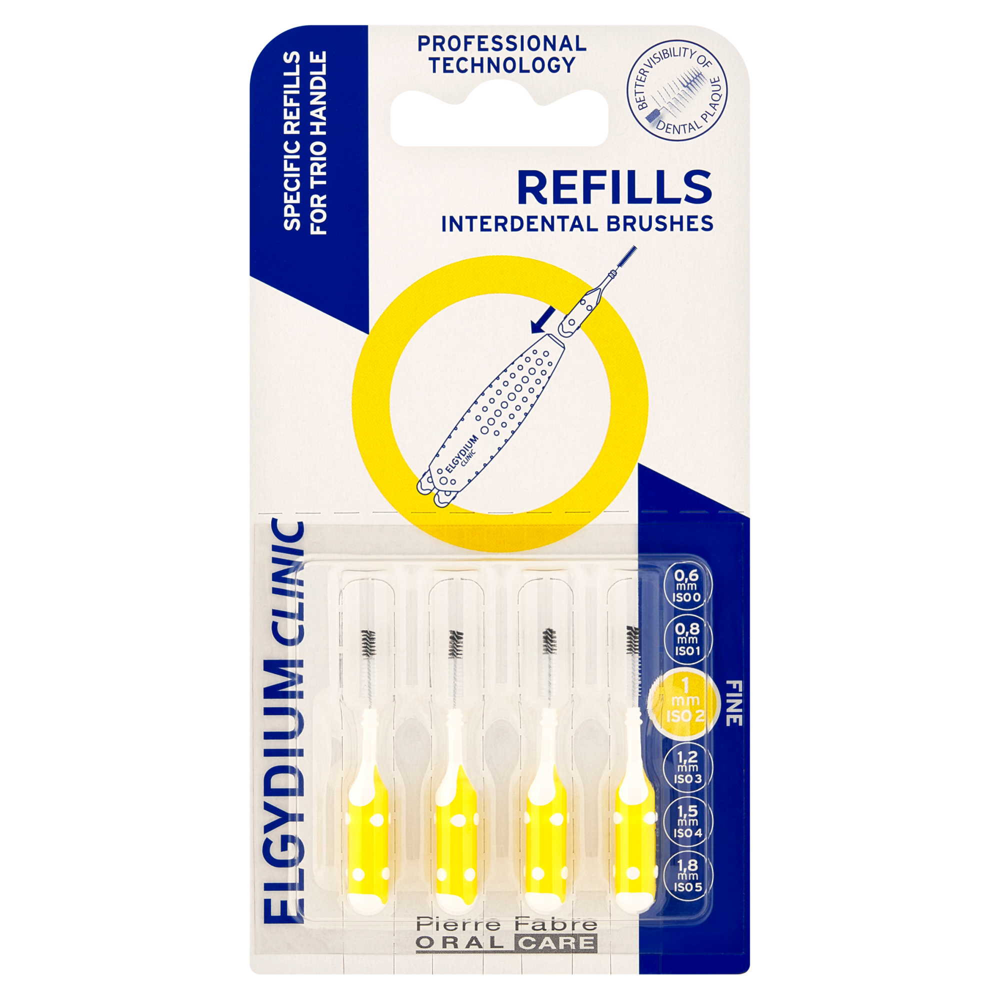 Elgydium Clinic Refill Żółta (ISO 2), wkład do szczoteczki międzyzębowej, 4 sztuki zdjęcie