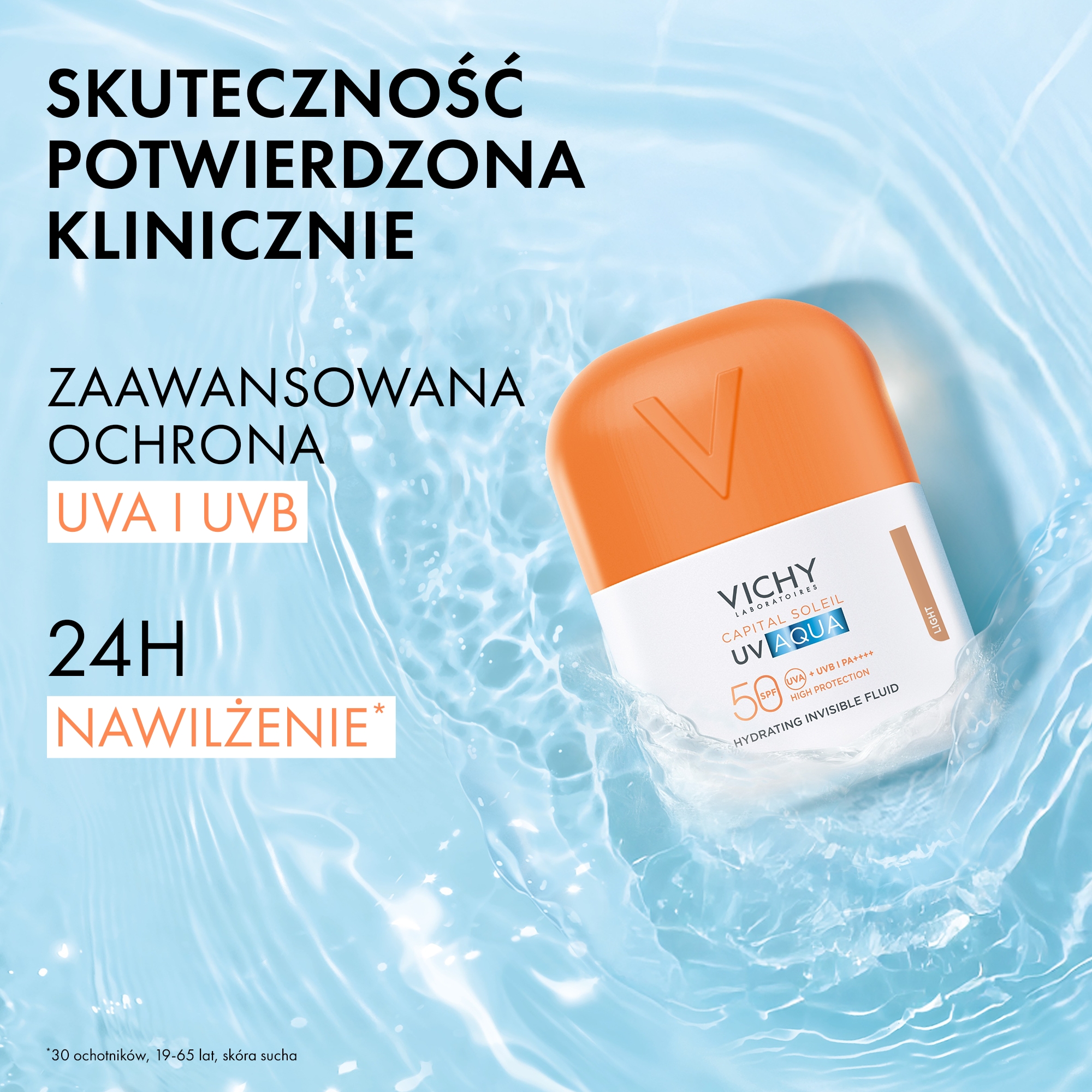 Vichy Capital Soleil UV-Aqua, nawilżający fluid niewidzialny SPF 50, 50 ml