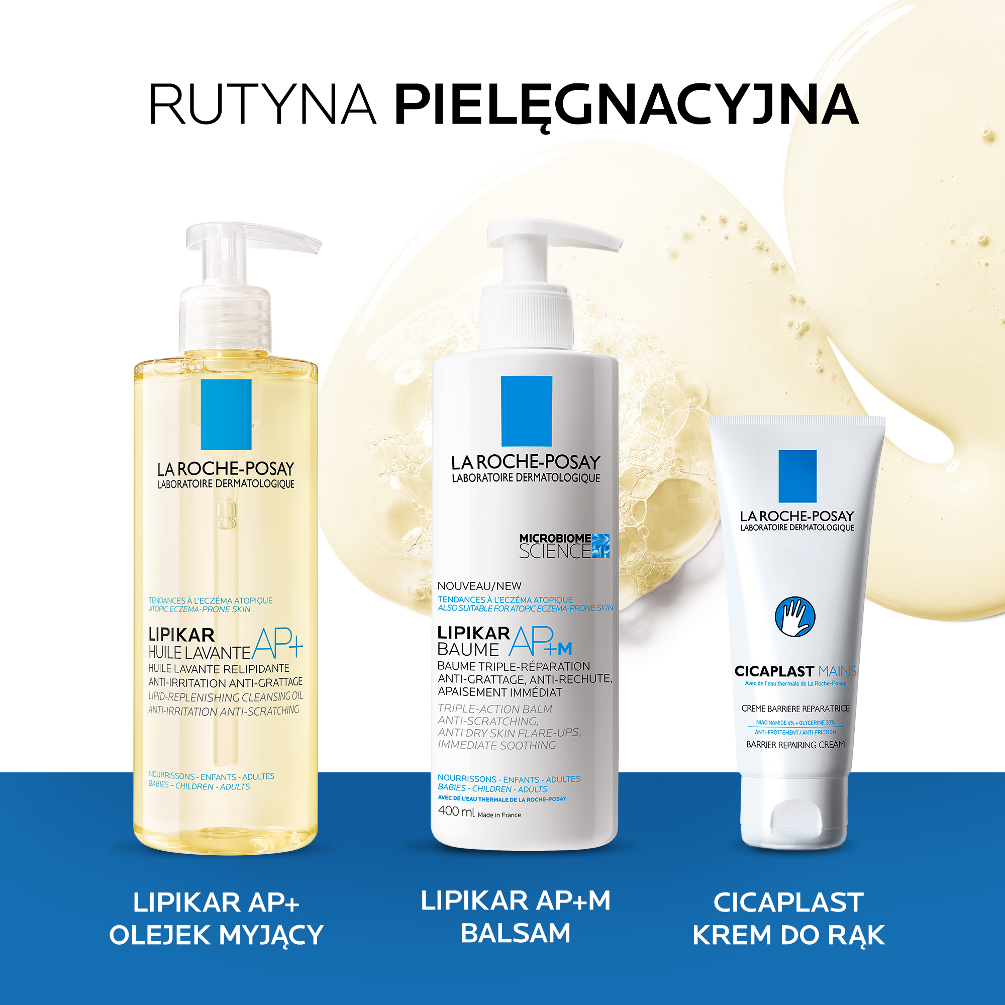 La Roche-Posay, Lipikar Huile Lavante AP+, olejek myjący do ciała przeciw podrażnieniom skóry, 750 ml