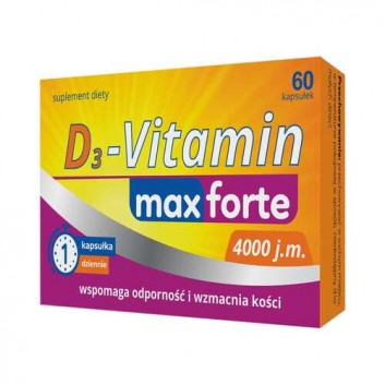 D3-Vitamin max forte 4000 j.m. 60 kapsułek