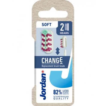 Jordan Change Soft Wymienne końcówki do szczoteczki, 2 sztuki