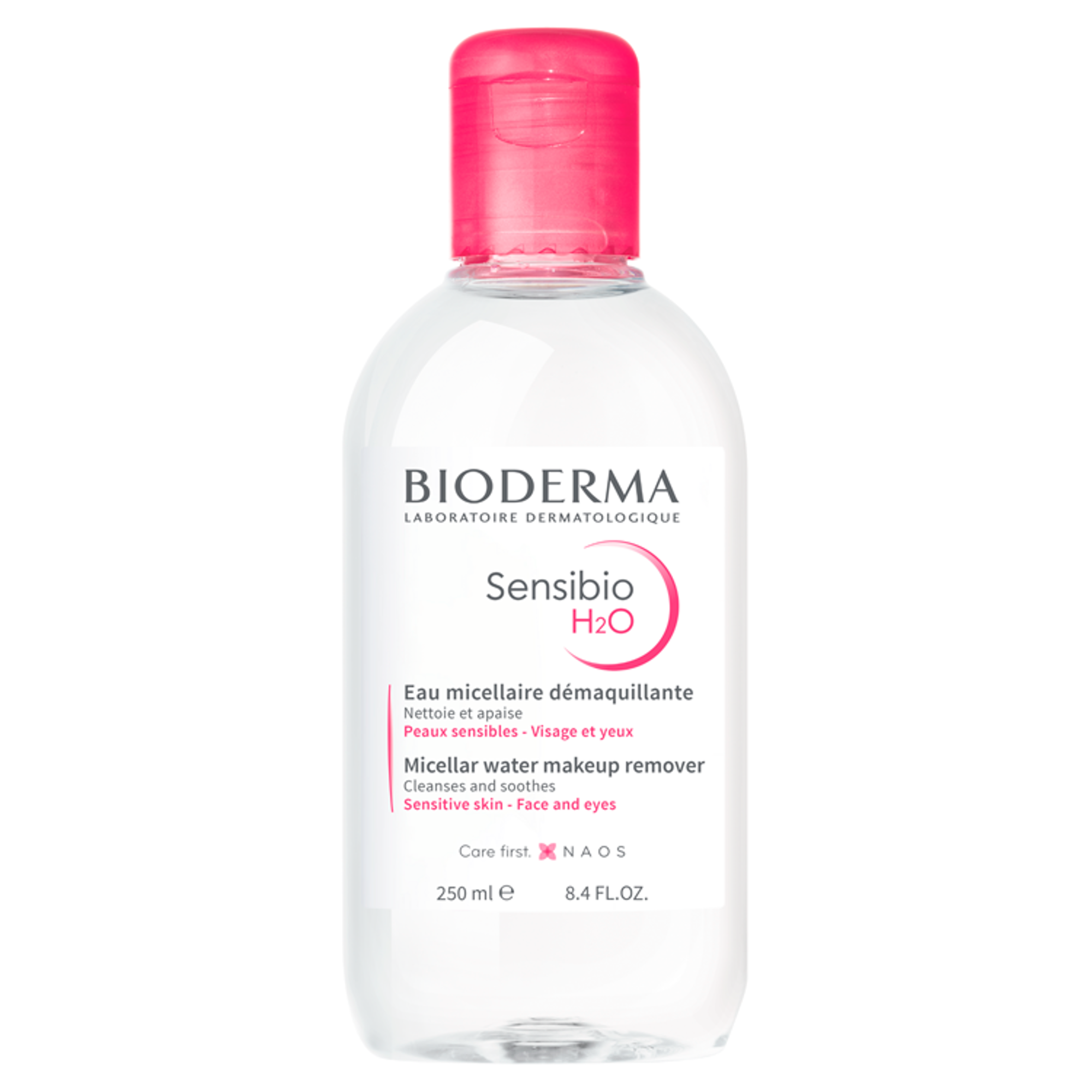 BIODERMA SENSIBIO H2O Płyn micelarny do oczyszczania twarzy i zmywania makijażu, 250 ml  zdjęcie