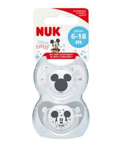 NUK Myszka Miki smoczek uspokajający 6-18m 2 sztuki [736124] zdjęcie