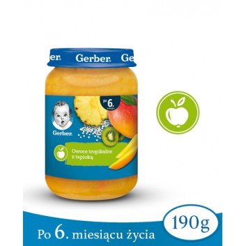 Nestlé Gerber owoce tropikalne z tapioką po 6 miesiącu 190 g