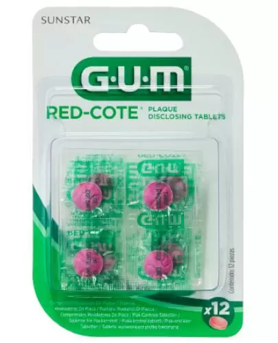 Sunstar GUM Red-cote 12 tabletek zdjęcie