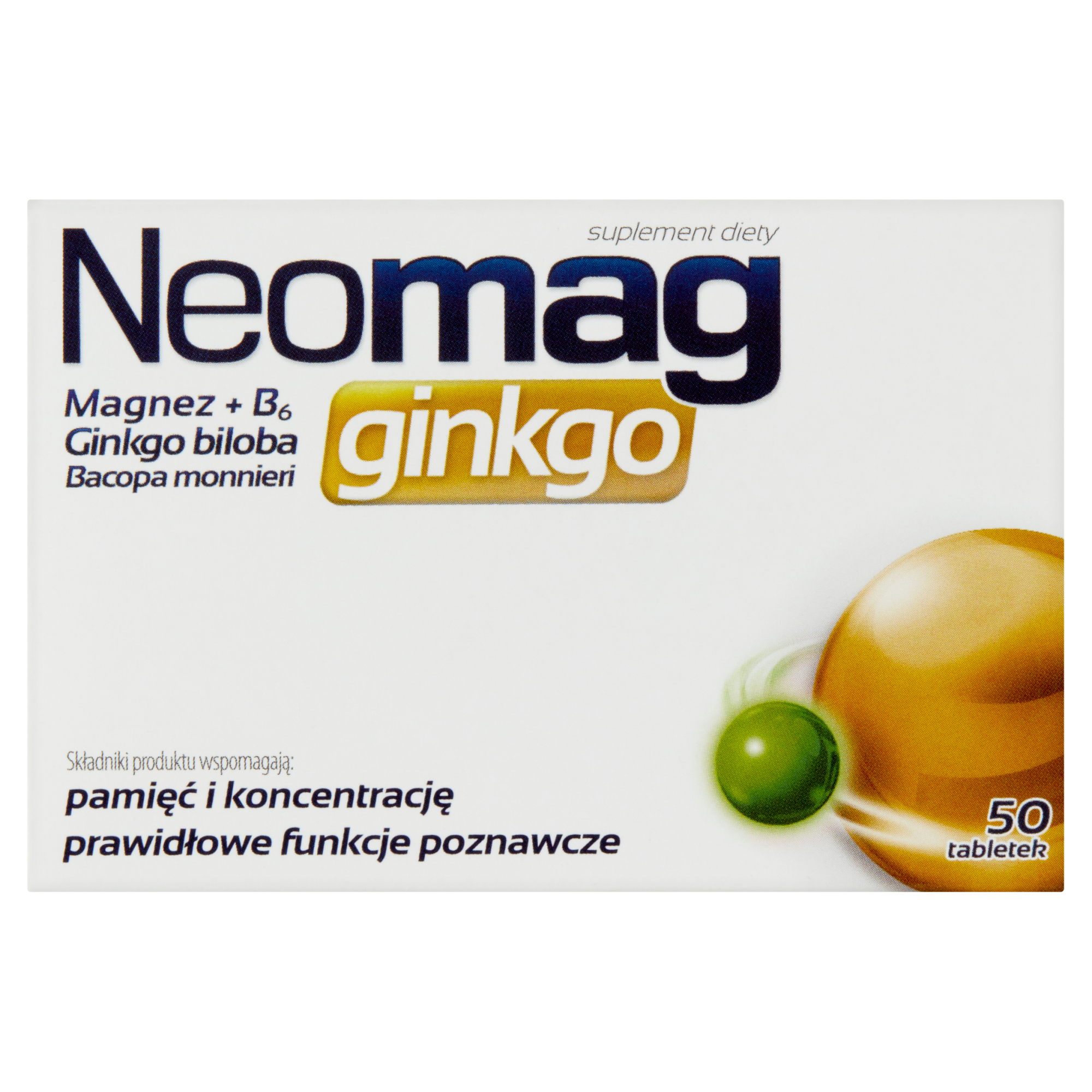 Neomag Ginkgo, 50 tabl. cena, opinie, właściwości zdjęcie