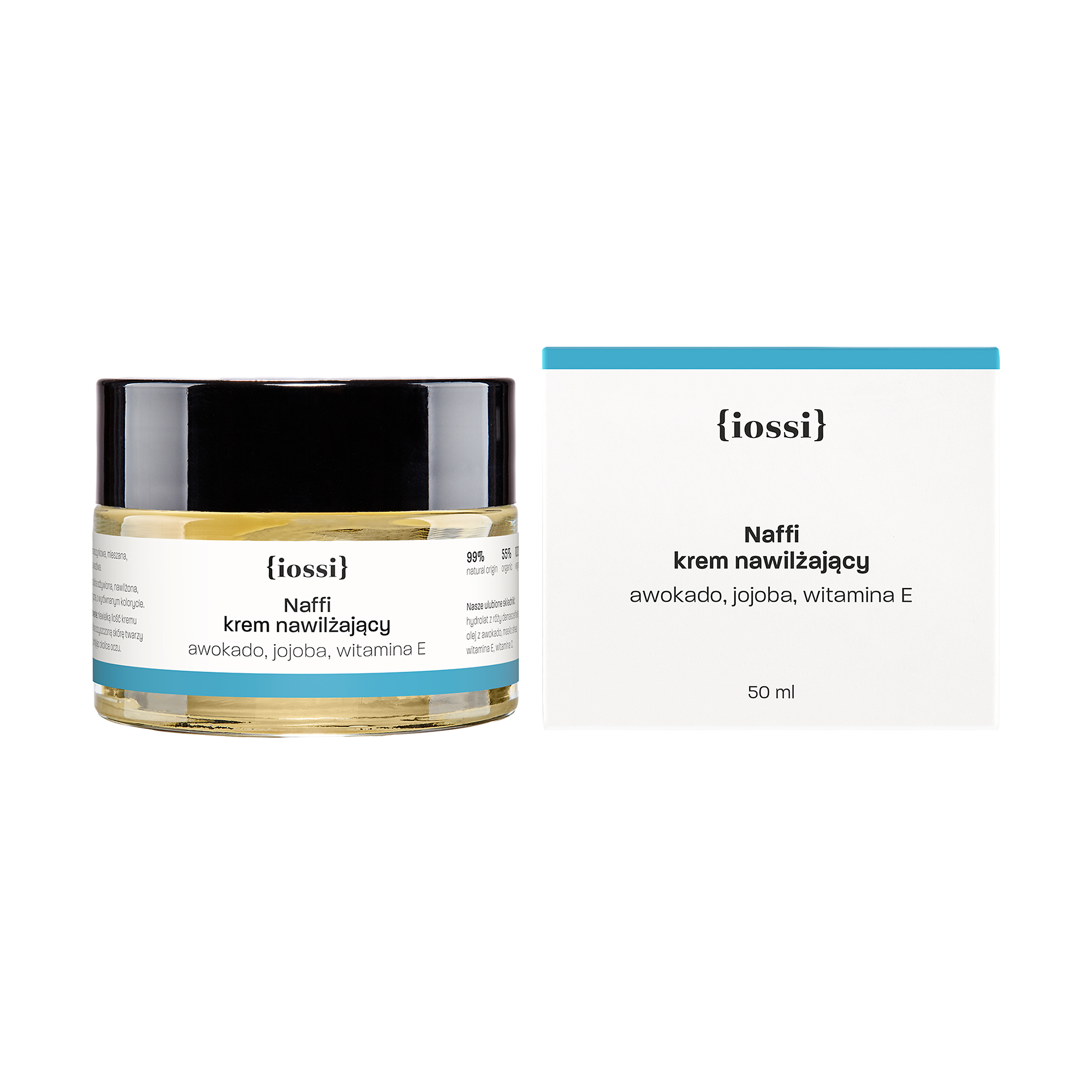 Iossi Naffi Krem nawilżający Awokado, jojoba, witamina E, 50 ml