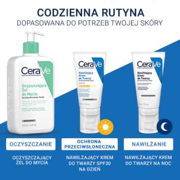 CeraVe, nawilżający krem do twarzy, SPF30, 52 ml
