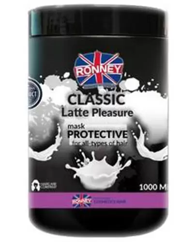 Ronney Classic Latte Pleasure ochronna maska do włosów 1000 ml zdjęcie