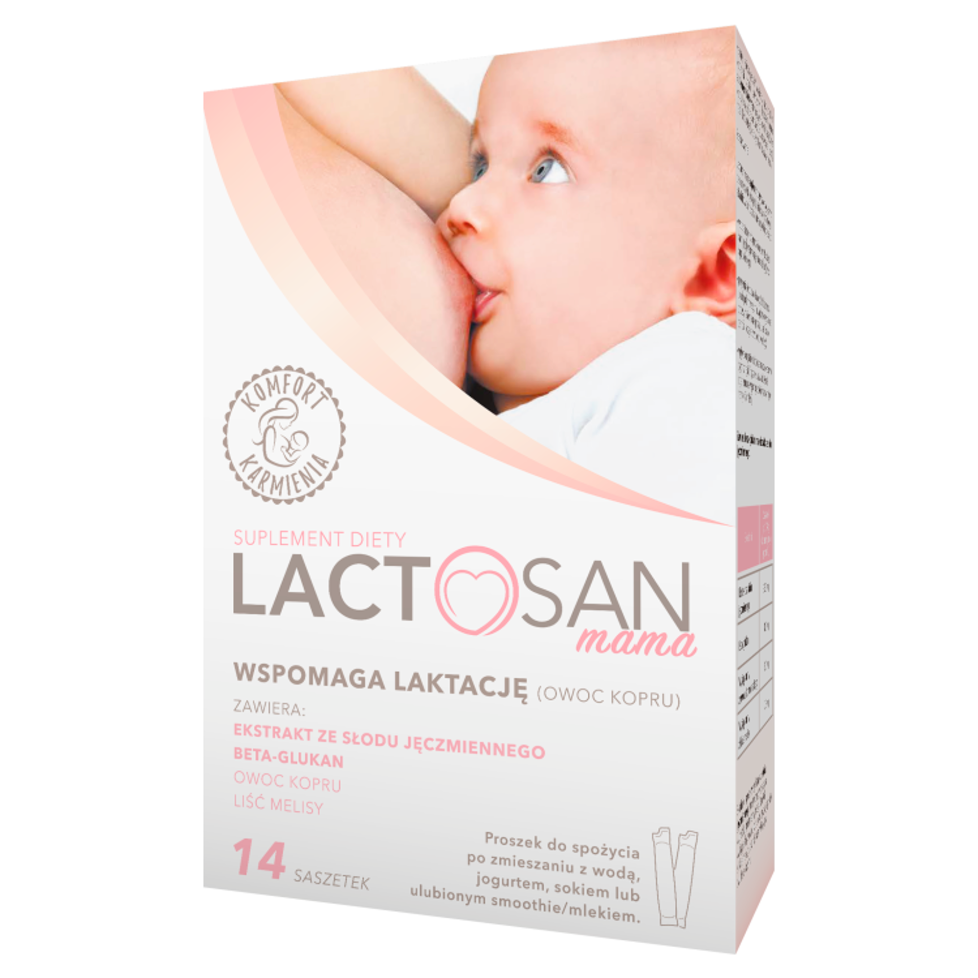 Lactosan Mama wspomaga laktację 14 saszetek zdjęcie