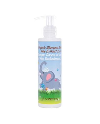 Azeta Bio organiczny, szampon i płyn do mycia ciała 2w1 dla dzieci z ekstraktem z aloesu, 200 ml zdjęcie