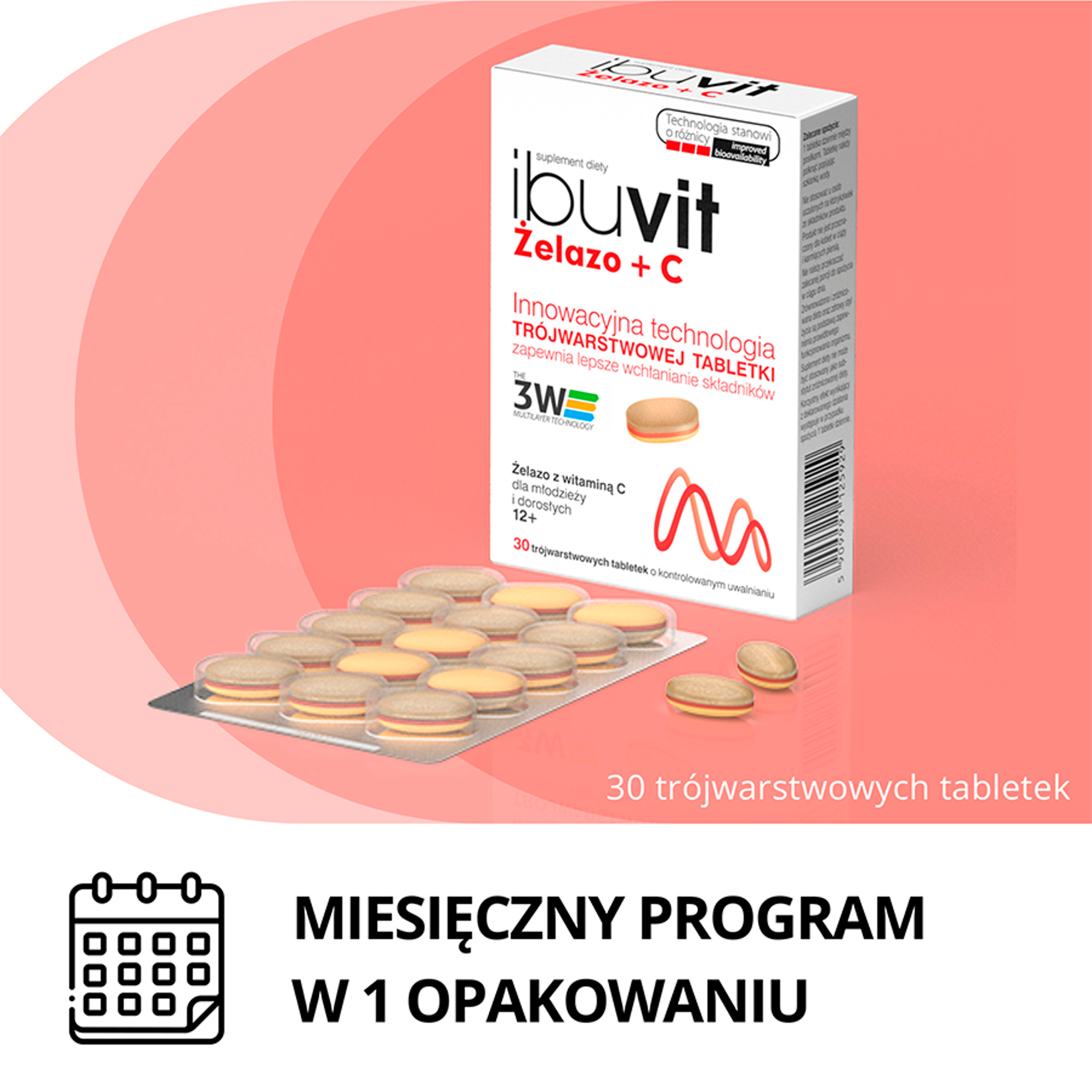 Ibuvit Żelazo + C 30 tabletek
