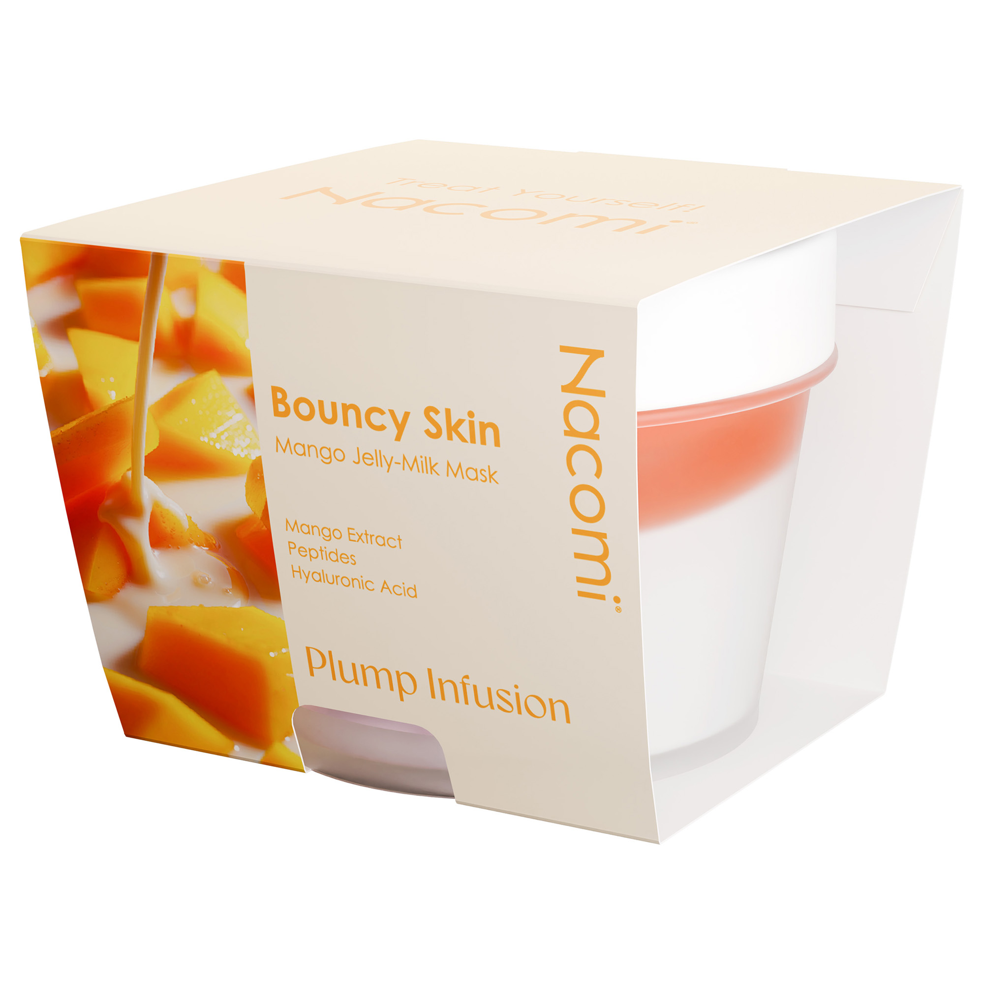 Nacomi Maska do twarzy Bouncy Skin Mango Jelly-Milk Mask, 80 ml