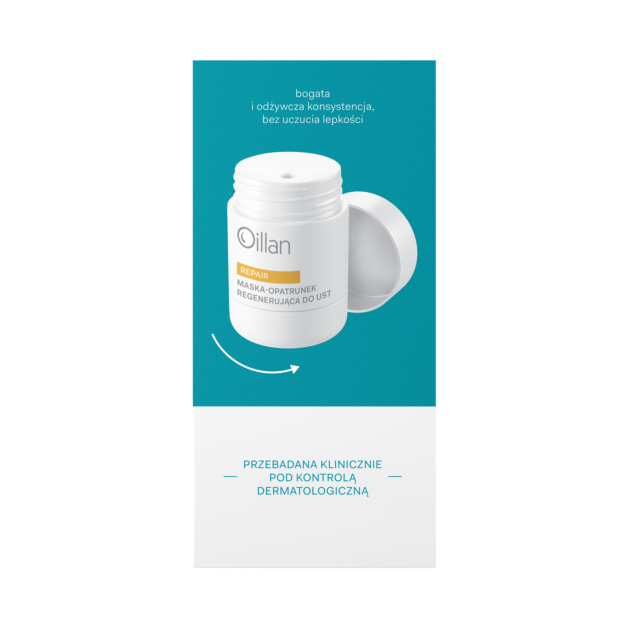 Oillan Rapair, maska-opatrunek regenerująca do ust, 15 g