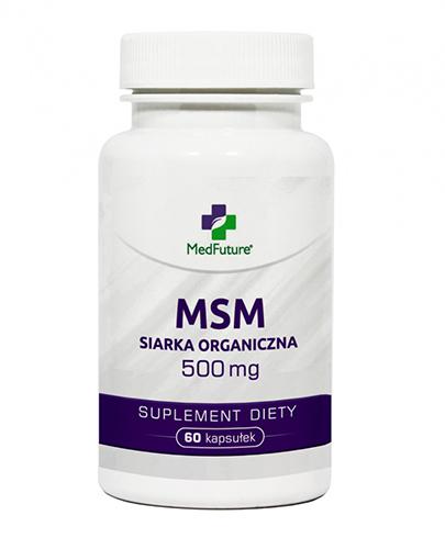 MedFuture MSM siarka organiczna 500 mg, 60 kaps., cena, wskazania, składniki zdjęcie