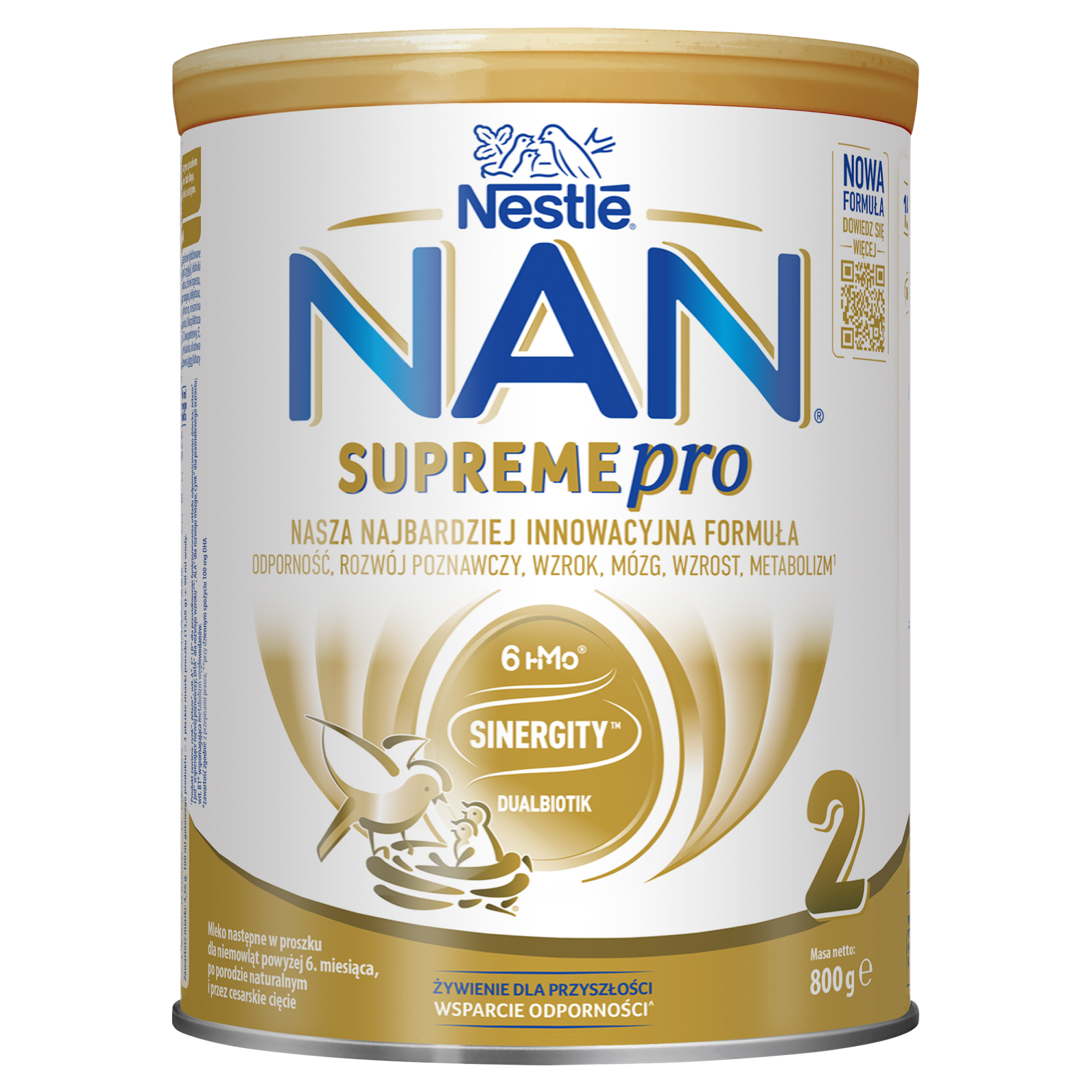 NAN SUPREMEPRO 2 Mleko następne w proszku dla niemowląt powyżej 6. miesiąca, 800 g zdjęcie