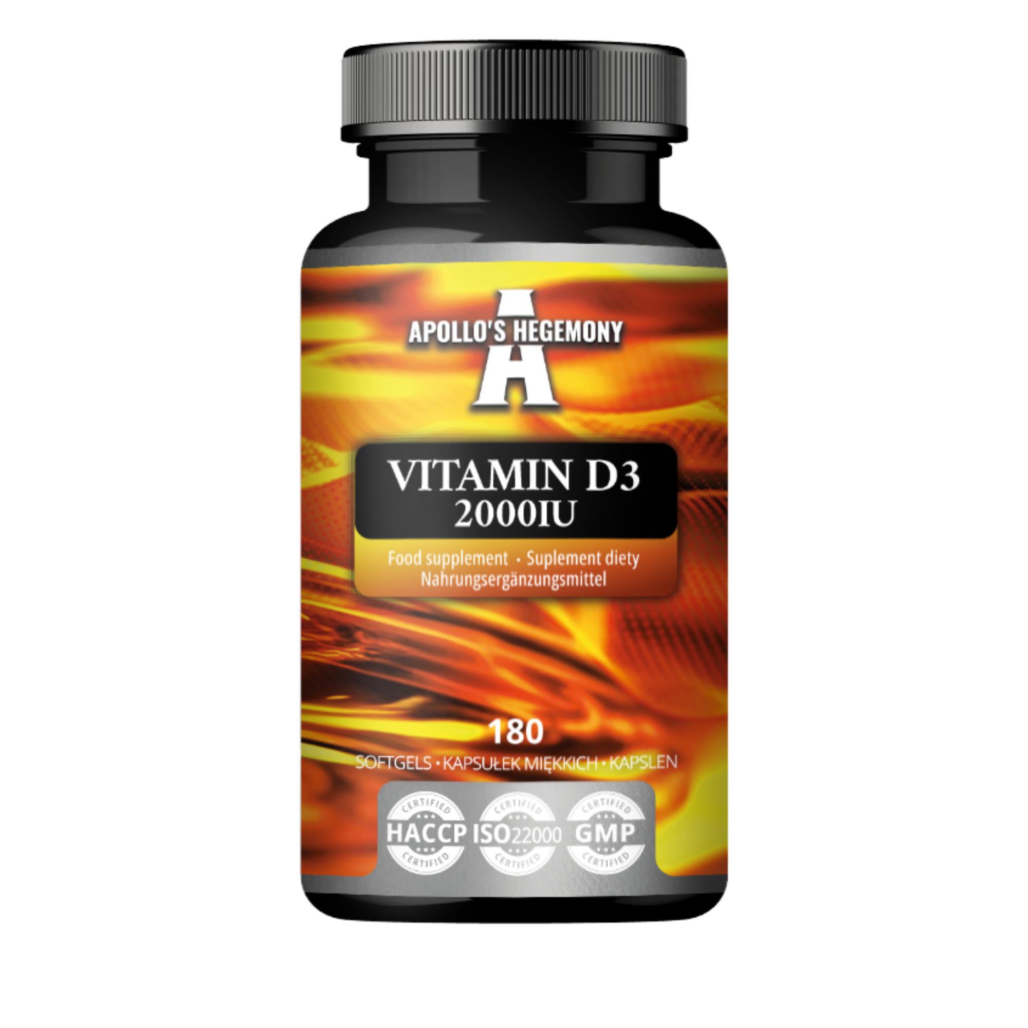 (30) Apollo's Hegemony, Vitamin D3 2000 IU, kapsułki, 180 sztuk zdjęcie