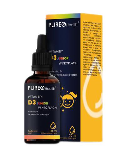Pureo Health Witamina D3 Junior w kroplach, 30 ml cena, opinie, dawkowanie zdjęcie