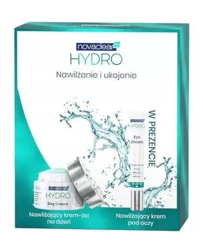 Novaclear Hydro nawilżający krem-żel na dzień 50 ml + nawilżający krem pod oczy 15 ml [ZESTAW] zdjęcie