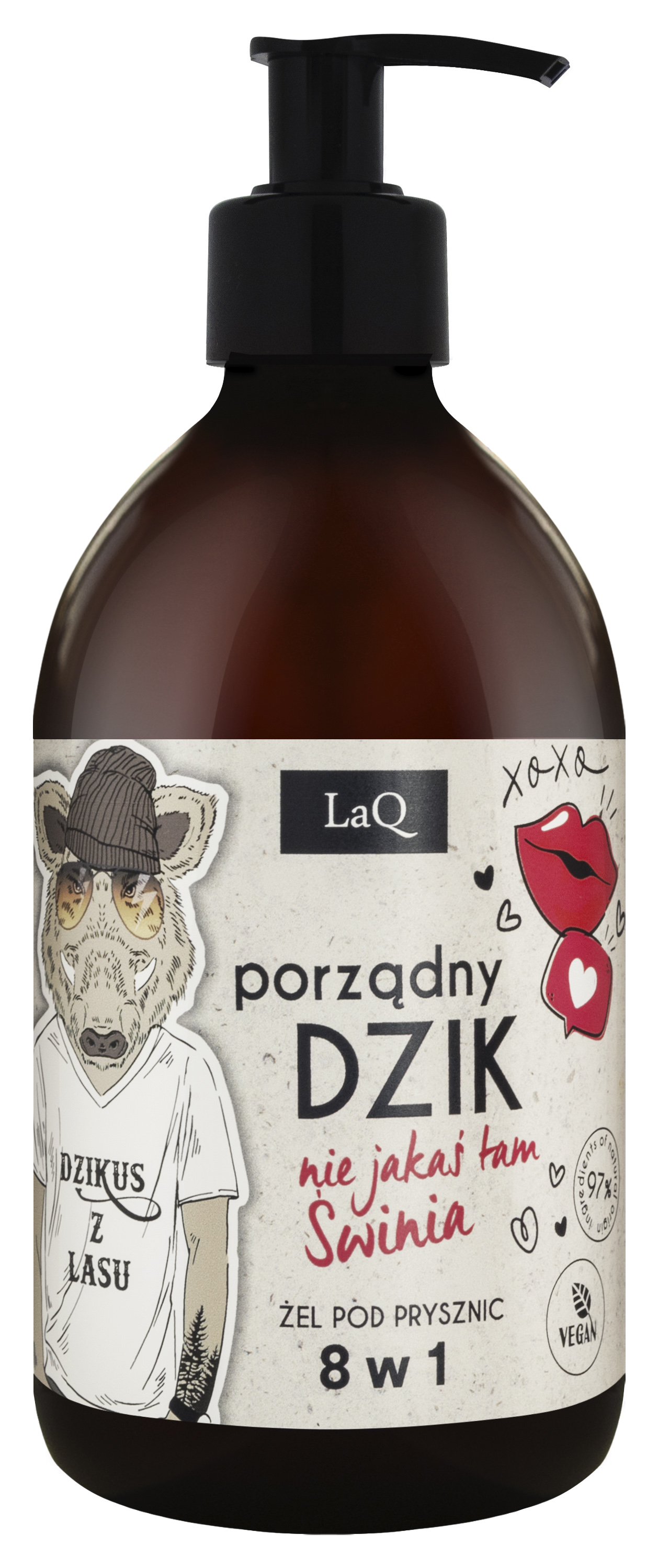 LaQ, żel pod prysznic Dzikus z Lasu Porządny dzik, 500 ml zdjęcie