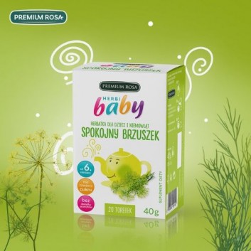 HERBI BABY Herbatka dla dzieci i niemowląt na spokojny brzuszek - 20 sasz. - cena, opinie, właściwości 
