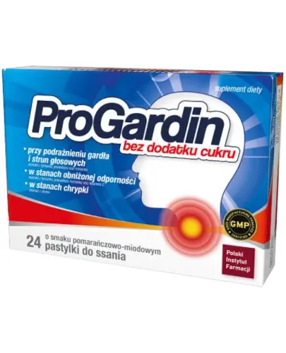 Progardin bez dodatku cukru 24 pastylki do ssania zdjęcie