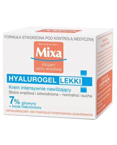 MIXA HYALUROGEL Krem intensywnie nawilżający, skóra normalna i sucha - 50 ml - cena, opinie, wskazania zdjęcie
