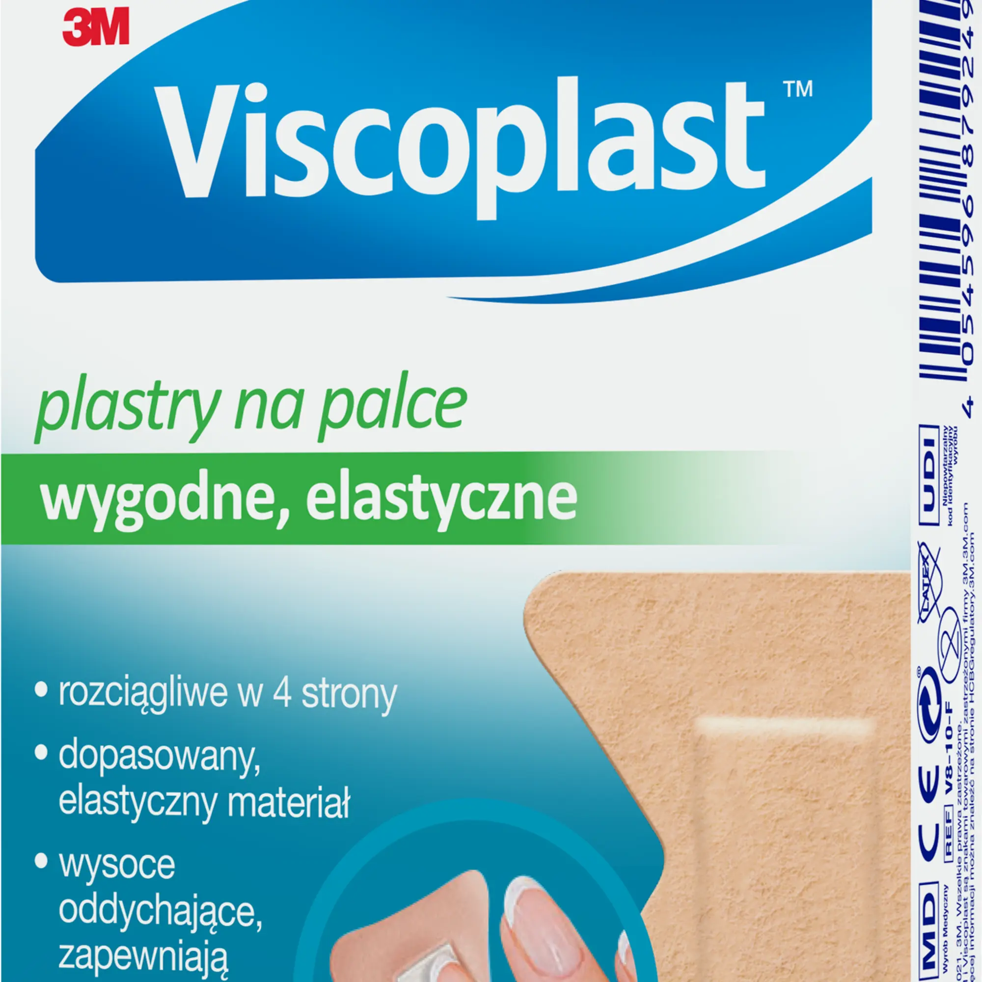 Viscoplast plastry na palce 44,5 mm x 51 mm 10 sztuk