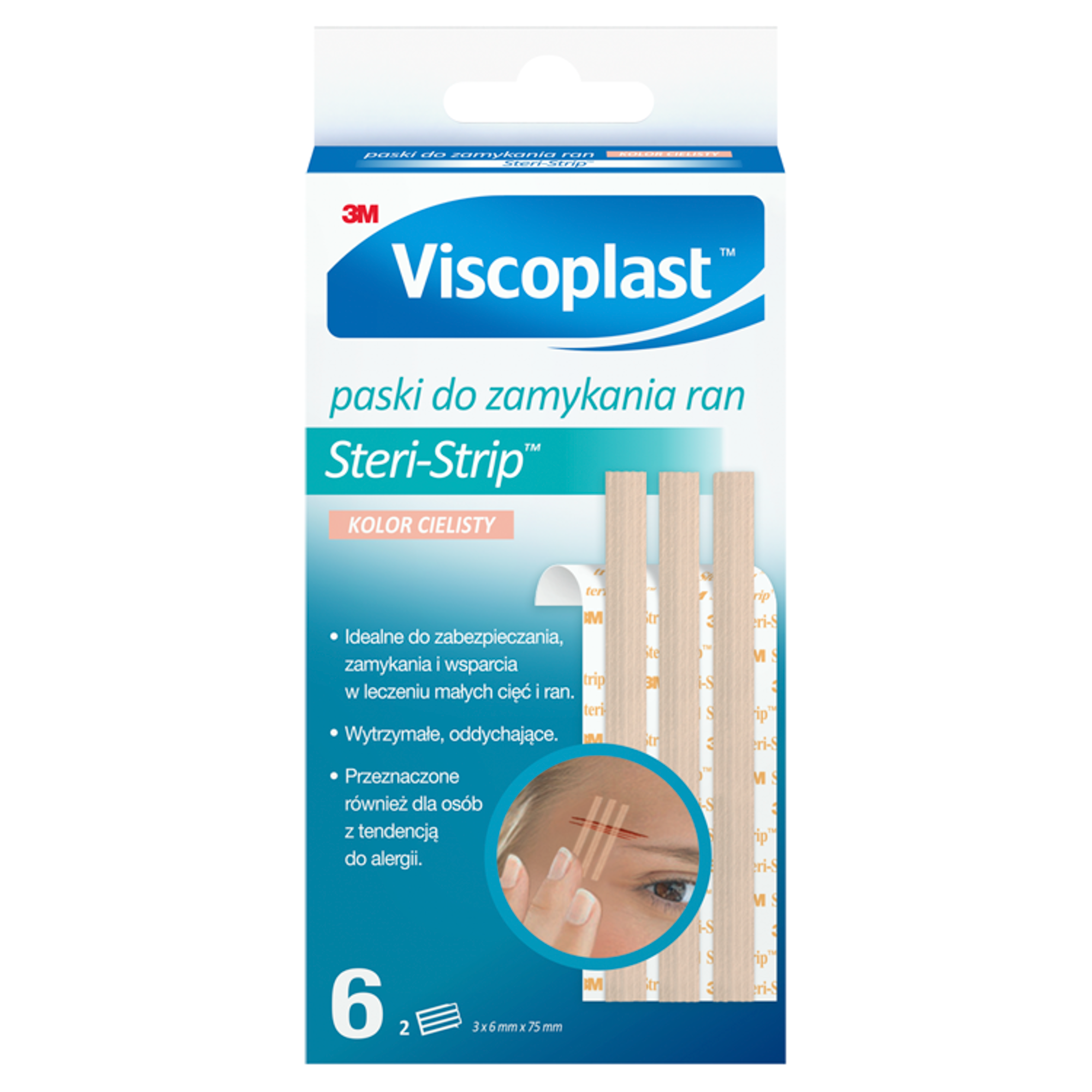 Viscoplast SteriStrip paski do zamykania ran 6 sztuk zdjęcie
