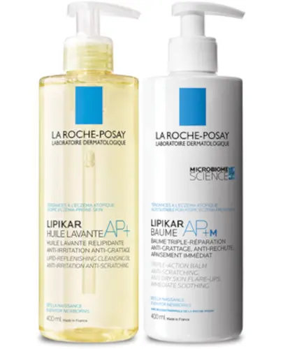 La Roche-Posay Lipikar Oil AP+ Olejek myjący 400 ml + Baume AP+M Balsam regenerujący do ciała 400 ml [ZESTAW] zdjęcie