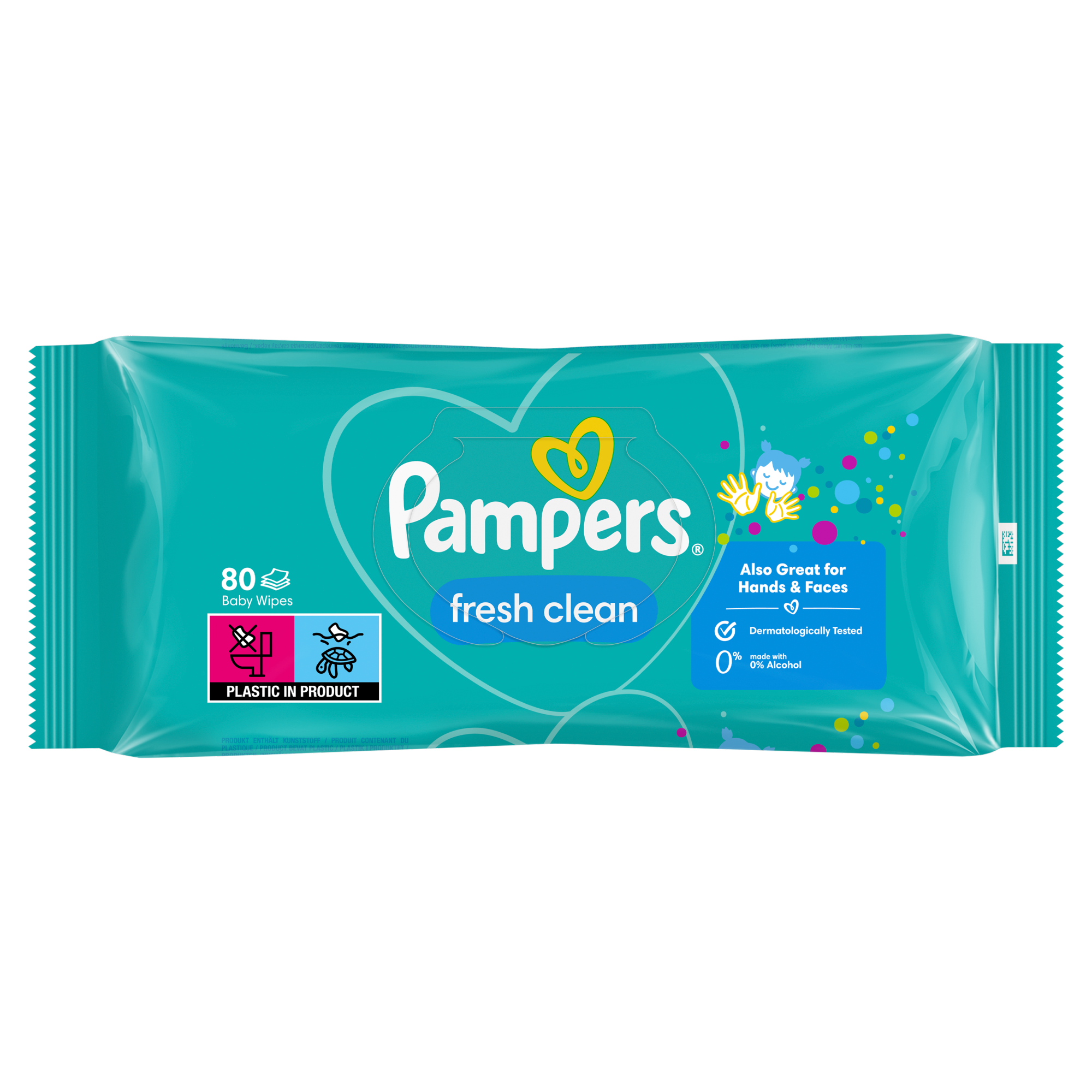 Pampers Fresh Clean Chusteczki nawilżane dla niemowląt, 80 szt., cena, opinie, właściwości zdjęcie