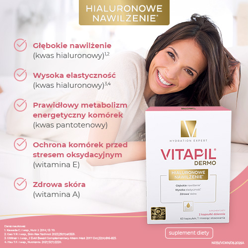Vitapil Dermo Hialuronowe Nawilżenie, kapsułki, 60 sztuk