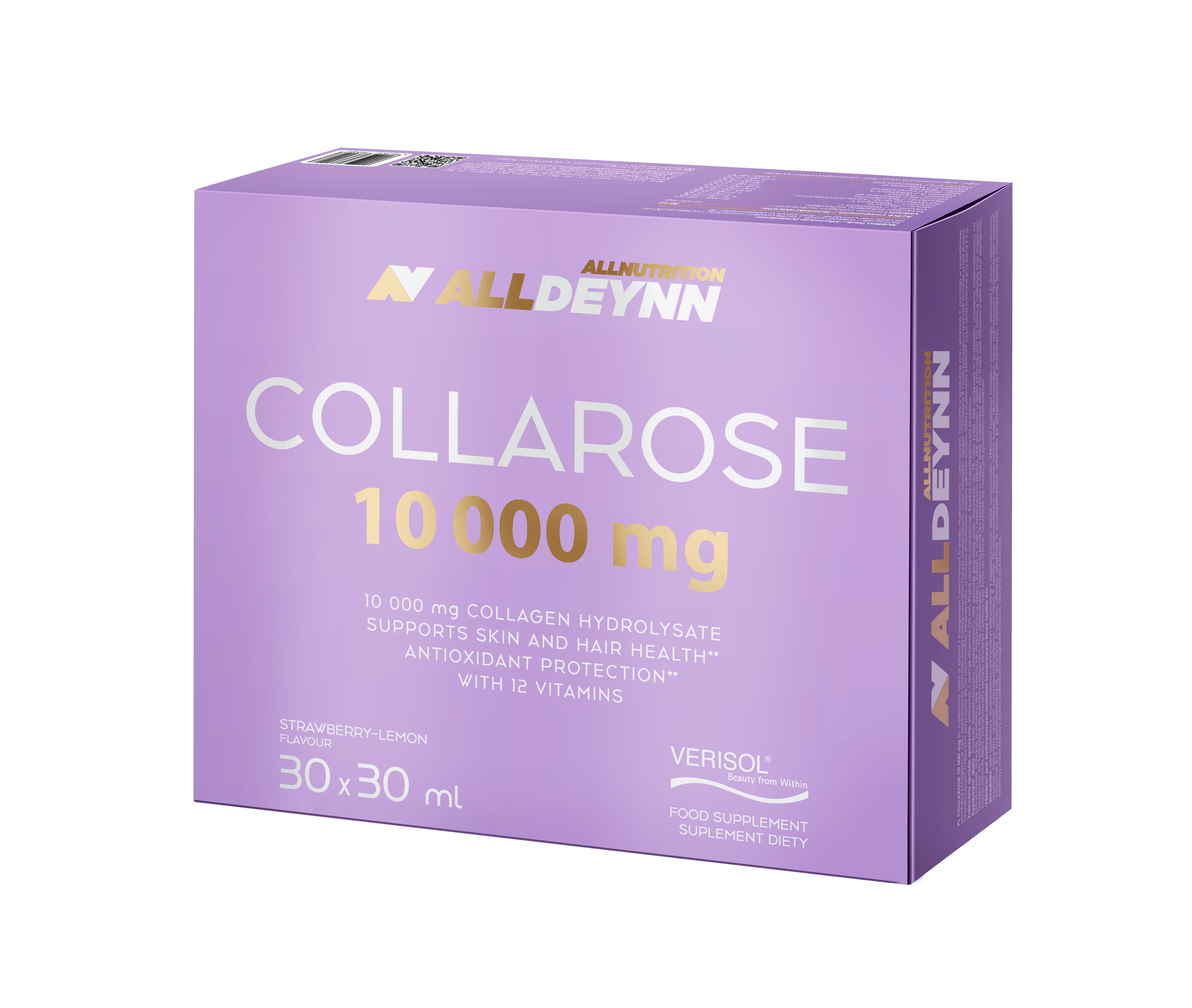 Allnutrition Alldeynn Collarose 10 000 mg Strawberry-Lemon, shot, 30 ml x 30 sztuk zdjęcie