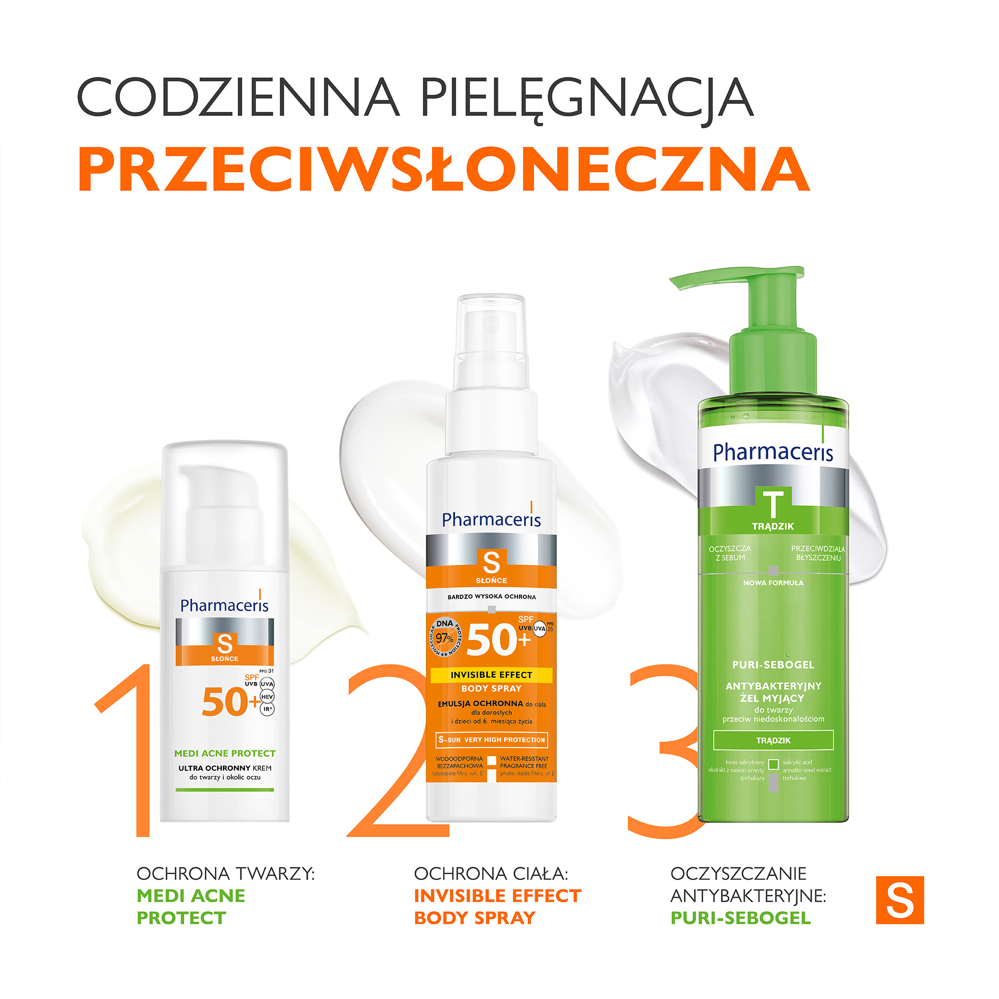 PHARMACERIS S, Krem o szerokopasmowej ochronie SPF 50+, PPD 30, HEV, IR dla dorosłych i dzieci, 50 ml