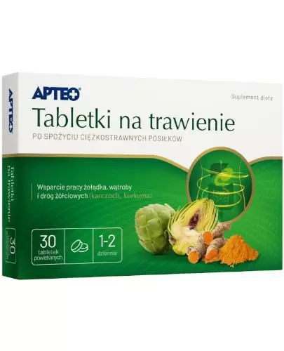 Apteo Tabletki na trawienie 30 tabletek powlekanych zdjęcie