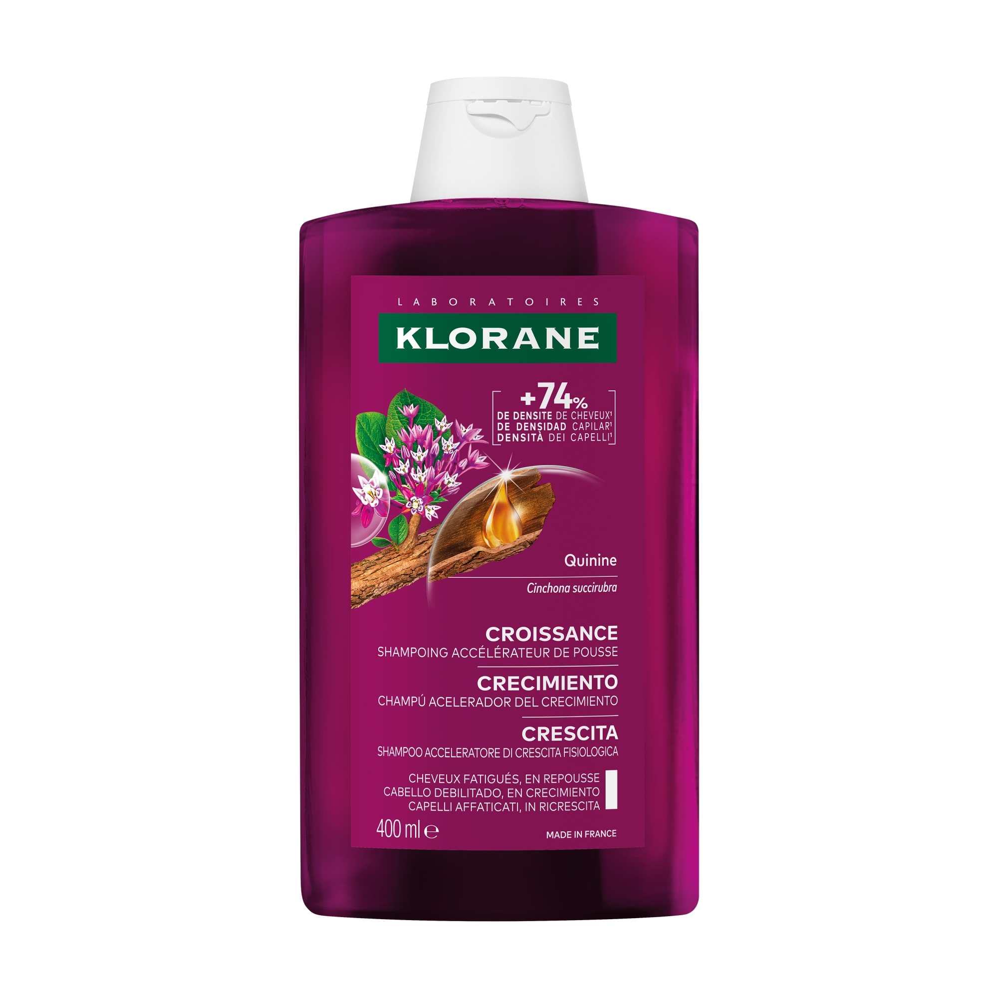 Klorane Wzrost Szampon przyspieszający wzrost włosów z adenozyną, 400 ml zdjęcie