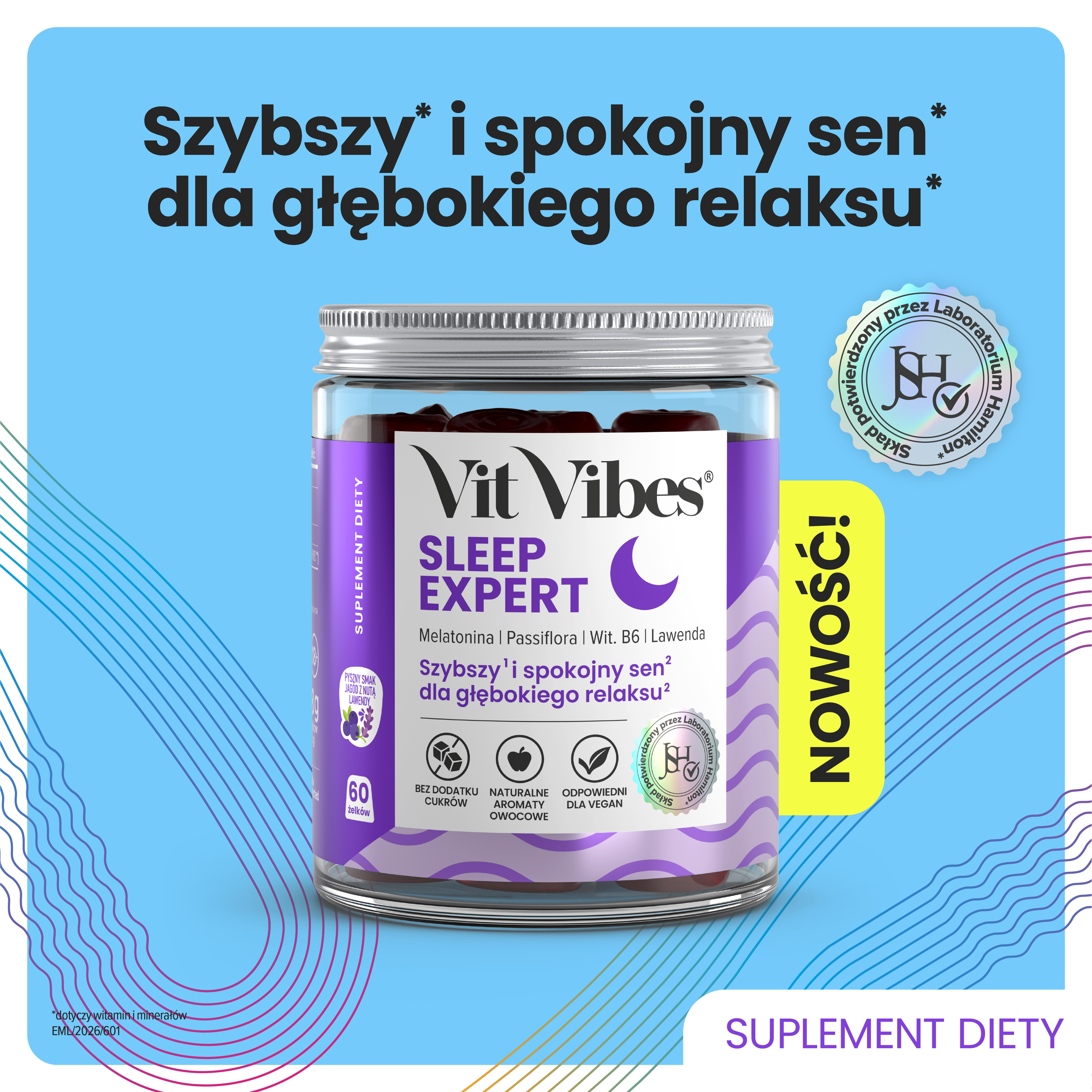 Vit Vibes Sleep Expert, żelki, 60 sztuk