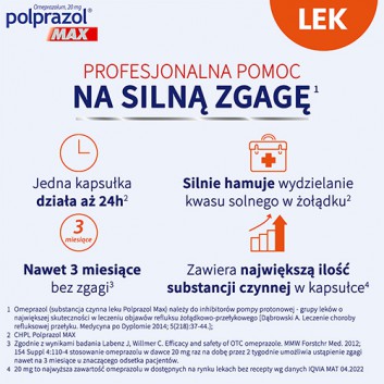 Polprazol Max, 20 mg, kapsułki dojelitowe, twarde, 14 sztuk