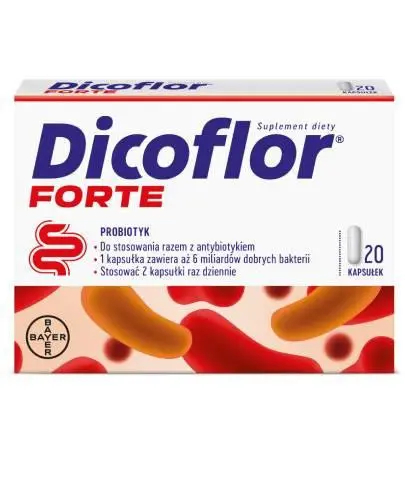 Dicoflor Forte, kapsułki, 20 kapsułek zdjęcie