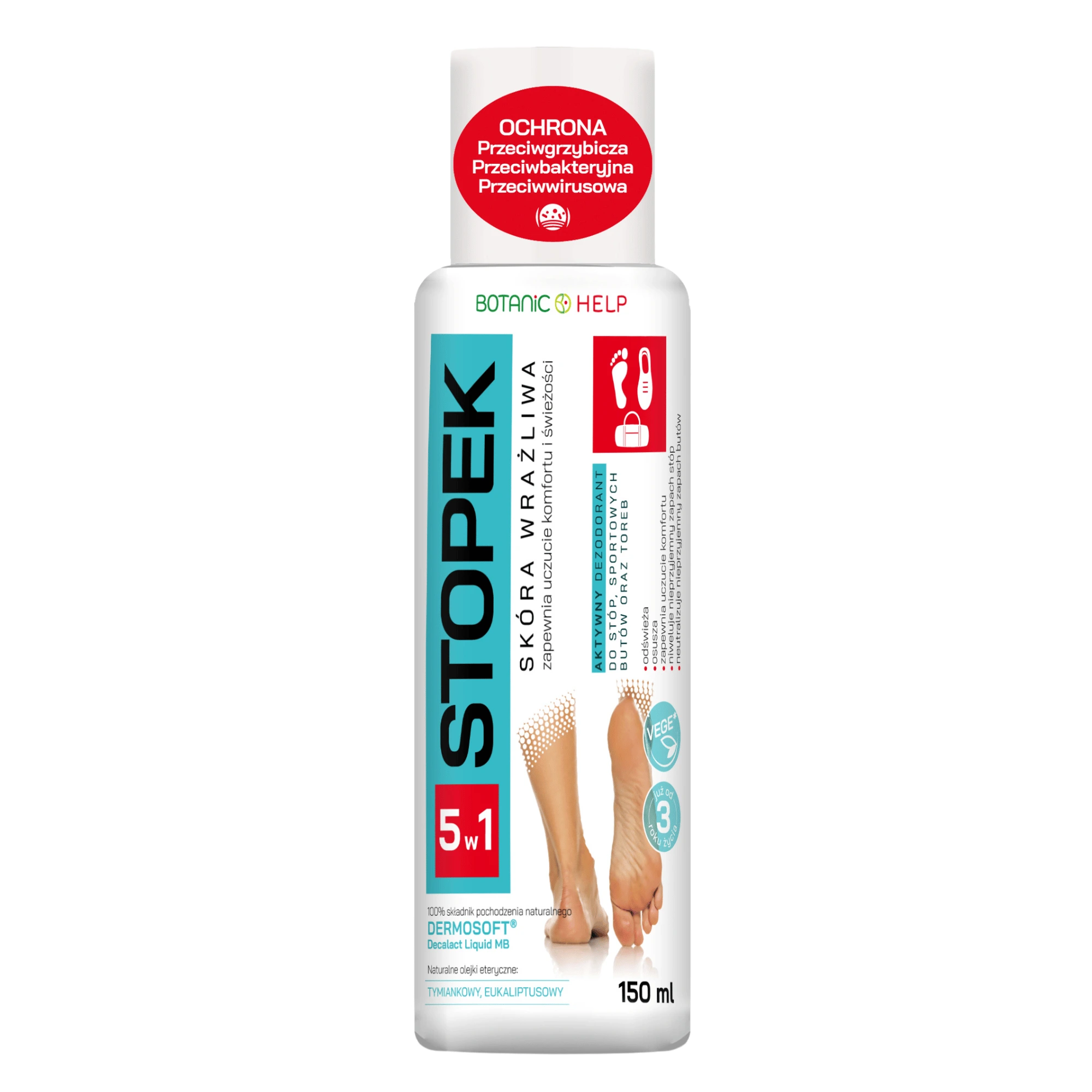Stopek dezodorant do stóp i obuwia 5w1, 150 ml zdjęcie