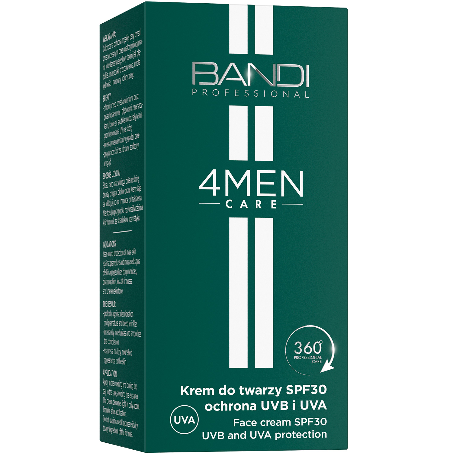BANDI 4MEN Care Krem do twarzy SPF30 ochrona UVB i UVA, 50 ml