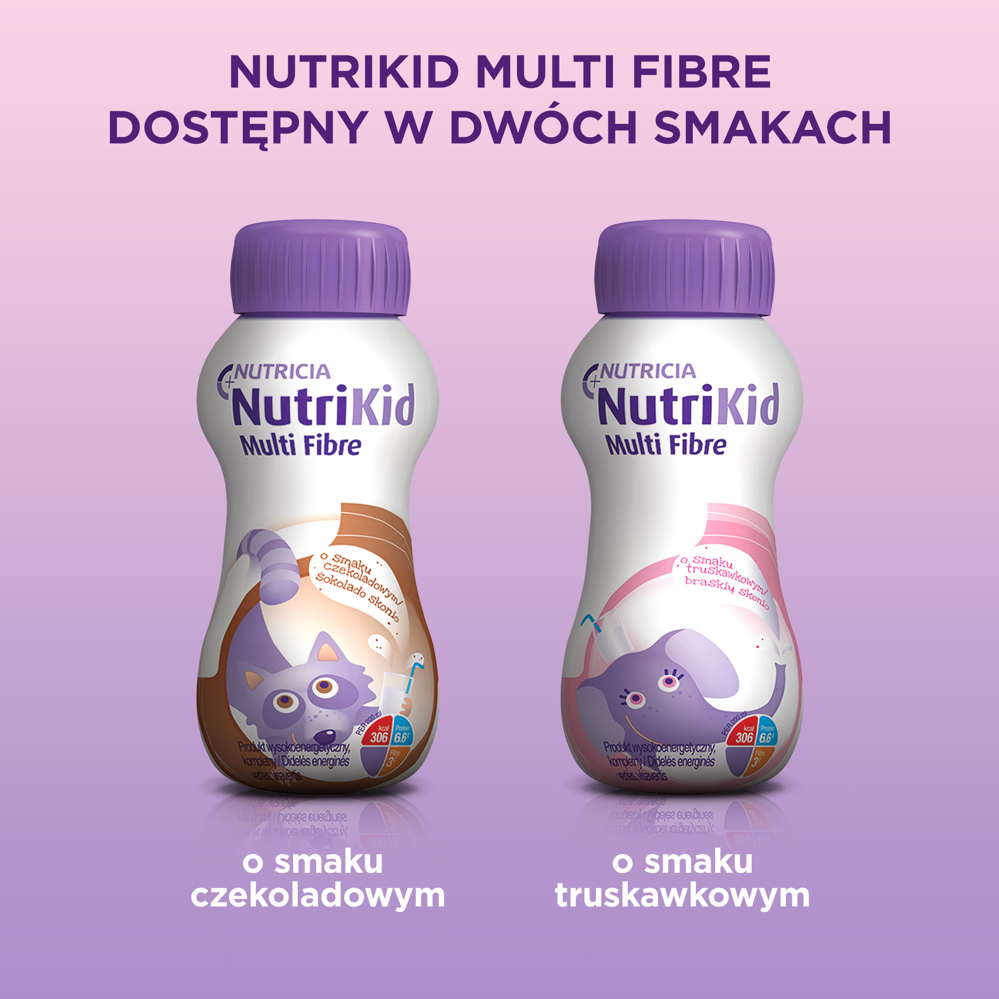 NutriKid Multi Fibre, smak czekoladowy, płyn, 200 ml