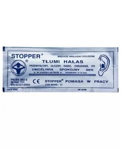 Stopper TYP MWD-11 tłumiący do uszu 1 para zdjęcie