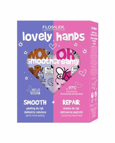 FLOSLEK Naprawcza kuracja do rąk w 2 krokach  
Peeling do rąk delikatny celuloza, 50 g  
Maska do rąk odżywcza peptydy, 50 ml zdjęcie