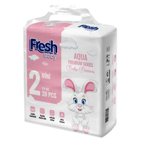 Fresh Baby Aqua Premium 2 Mini, pieluszki, 28 sztuk zdjęcie