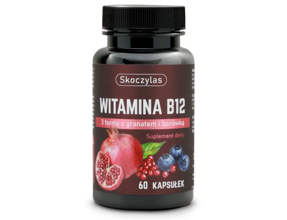 Skoczylas Witamina B12 3 formy z granatem i borówką, 60 sztuk zdjęcie